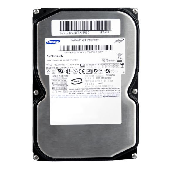 SAMSUNG SP0842N 80GB HDD 7.2K 2MB IDE ATA SPINPOINT P80 3.5"