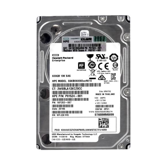 HP P01524-001 600GB 10K SAS-3 2.5'' SSKB0600S5XEN010