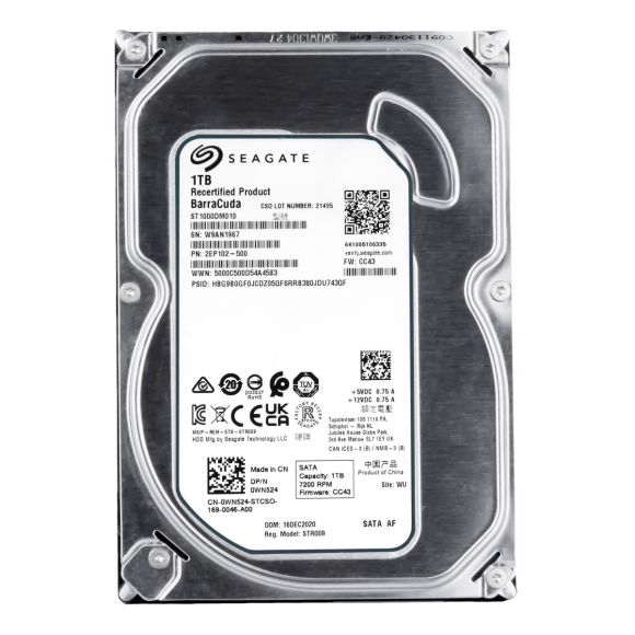 SEAGATE 1TB BARRACUDA 7.2K 64MB SATA III 3.5'' ST1000DM010