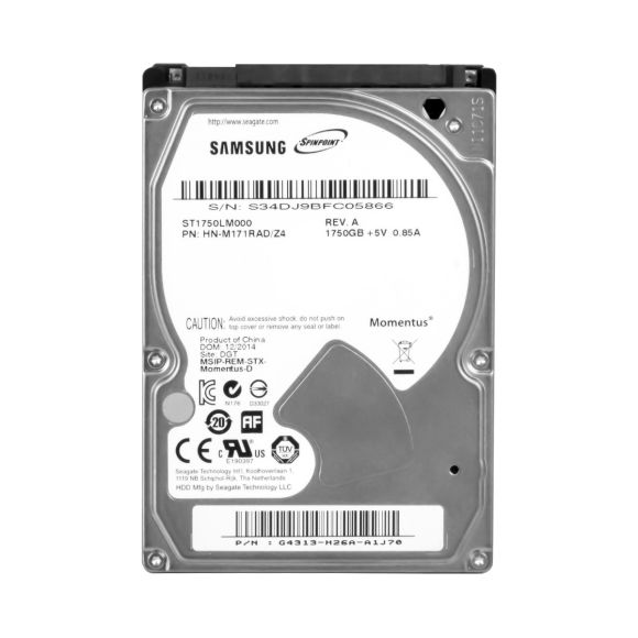 SAMSUNG SpinPoint M9T 1750GB 5.4K 32MB SATA III 2.5'' ST1750LM000