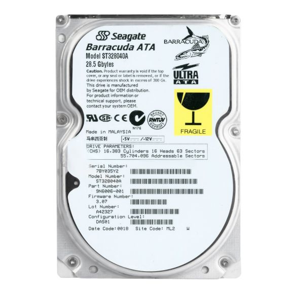 SEAGATE BARRACUDA 28.5GB 7.2K ATA 3.5" ST328040A
