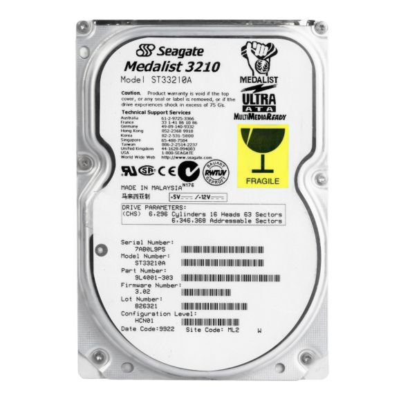 SEAGATE MEDALIST 3210 3.2GB 5.4K ATA 3.5'' ST33210A