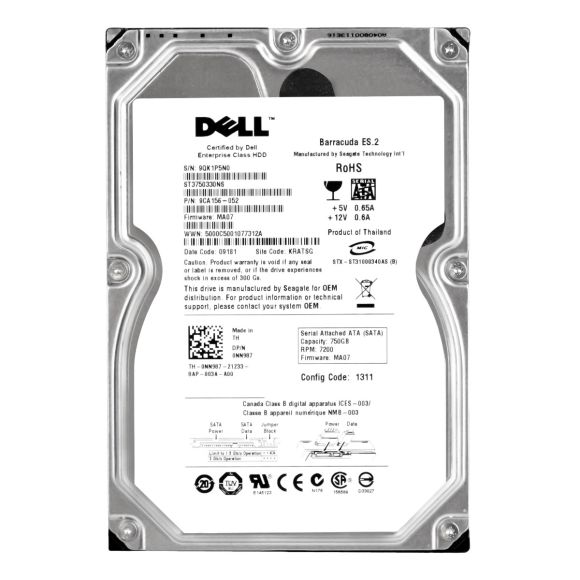 Dell 0NN987 750GB 7.2K 3.5" SATA HDD 