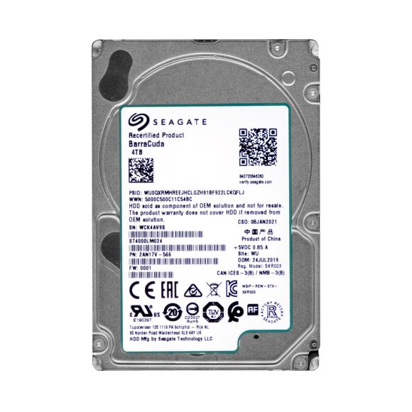 SEAGATE BARRACUDA 4TB 5.4K 128MB SATA III 2.5'' ST4000LM024