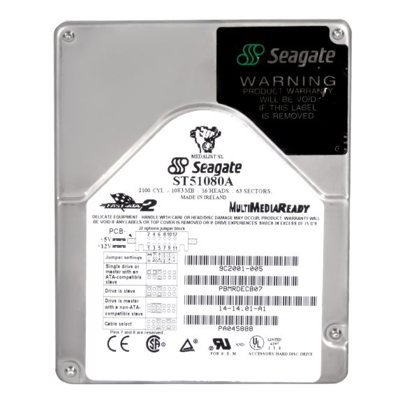 SEAGATE MEDALIST 1GB 5.4K ATA 3.5'' ST51080A