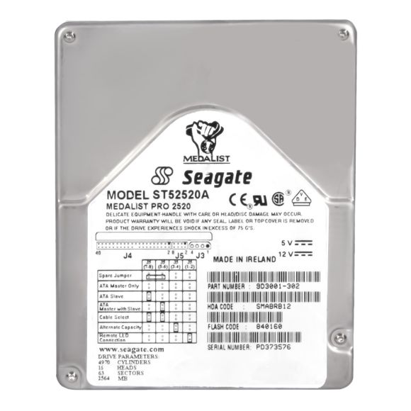 HDD SEAGATE ST52520A 2.56GB 5.4K IDE 3.5''