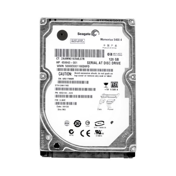 HP 459943-001 120GB 5.4K 8MB SATA II 2.5'' ST9120817AS
