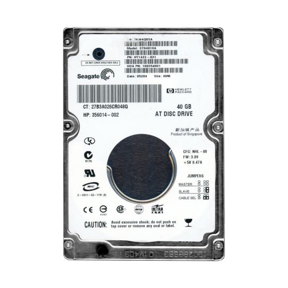 HP 356014-002 40GB 5.4K 2MB ATA 2.5'' ST94019A