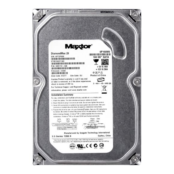 MAXTOR DiamondMax 20 160GB 7.2K 2MB SATA II 3.5'' STM3160211AS