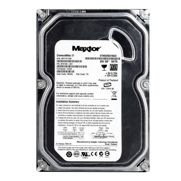 MAXTOR DiamondMax 21 250GB 7.2k 8MB SATA II 3.5'' STM3250310AS