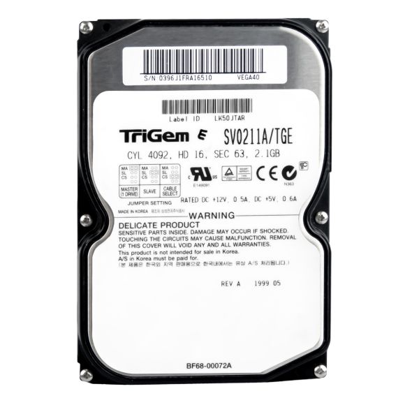 TRIGEM 2.1GB 5400RPM 512KB ATA IDE 3.5'' SV0211A/TGE