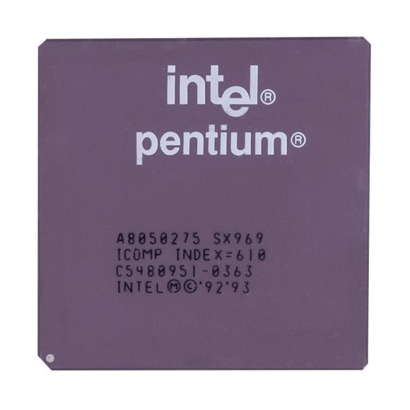 INTEL PENTIUM SX969 A80502-75 SOCKET 7/5 50MHz