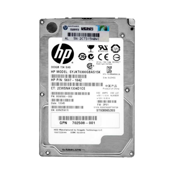 HP 5697-1842 300GB 15K 64MB SAS-2 2.5'' SYJKT0300GBAS15K