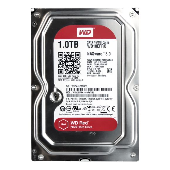 WD RED 1TB 5.4k 64MB SATA III WD10EFRX 3.5''  NASware 3.0