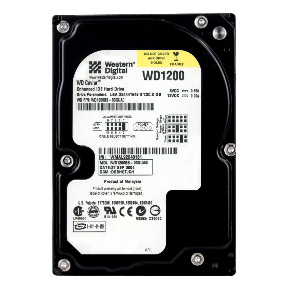 WD CAVIAR 120GB 7.2K 2MB ATA 3.5'' WD1200BB-00GUA0