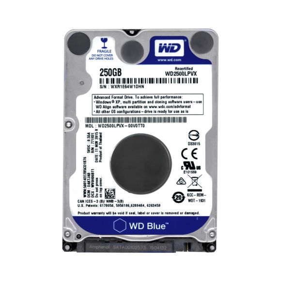 WD WD2500LPVX 250GB BLUE 2.5" 7.2K RPM SATA III 8MB