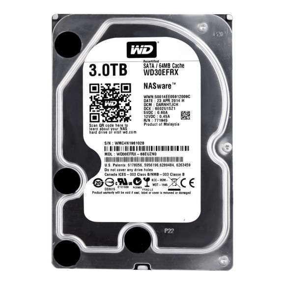 WD RED 3TB SATA III 5.4K 64MB 3.5'' WD30EFRX